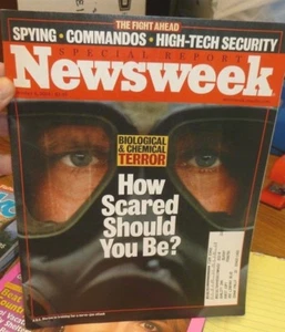 NEWSWEEK MAGAZINE Oct 2001 Biological & Chemical Terror HOW SCARED SHOULD YOU BE - Picture 1 of 1