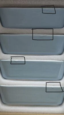 FARB- PRODUKTIONSFEHLER mini Auflaufform 4-er Set Ofen- Backform Keramik , 400ml - Bild 1 von 4