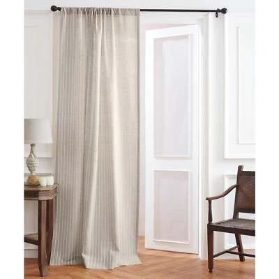 Solino Home Linen Curtain Single Panel Drapes with Rod Pocket, Living Room - Zoe - Image 1 of 4