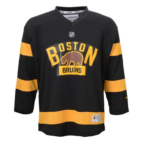 NWT Boston Bruins NHL Reebok 2016 Winter Classic Youth Replica Jersey Cover