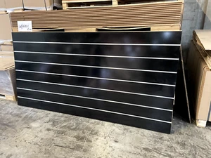 Slatwall Panel Black 4x8 Metal Inserts 6" Spacing IN-STOCK AND READY TO SHIP - Picture 1 of 5