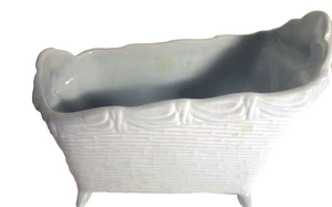 Vintage Haeger Baby Blue Ceramic Crib Cradle Planter USA - Picture 1 of 11