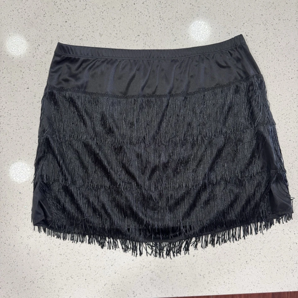 Dreamgirl черный бахрома юбка кокетливый Flapper прихоти Fairygrunge косплей L - Изображение 1 из 4