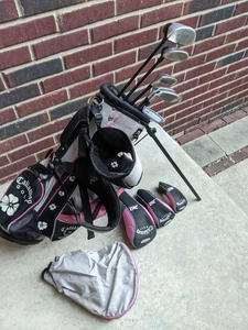 Callaway XJ Series Pink Junior Girls 6 Club Golf Set, Bag & Stand Odyssey Putter - Picture 1 of 15