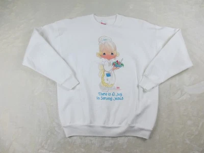 ВИНТАЖНЫЙ Precious моменты свитер женщин средний белый пуловер ангел США 90-х * - Изображение 1 из 4