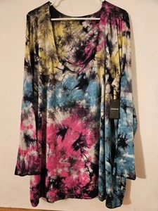 TORRID NWT Strappy Square Neck Tee - Super Soft Lovesick Tie Dye SIZE 2x - Picture 1 of 8