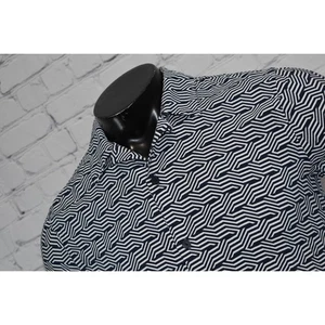 Express Shirt Mens Size XS Blue Geometric Floral 100% Rayon Dress Button Down  - Picture 1 of 7