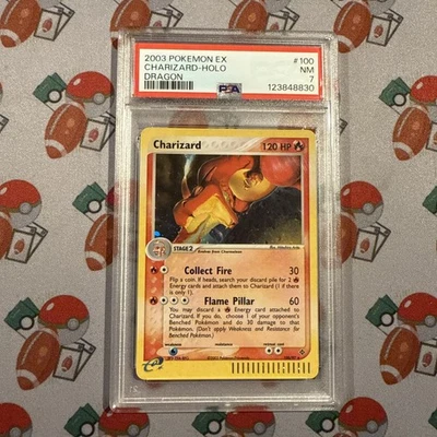 2003 Charizard #100 Charizard-Holo ex Dragon PSA 7 NM Pokemon Graded - Image 1 of 2