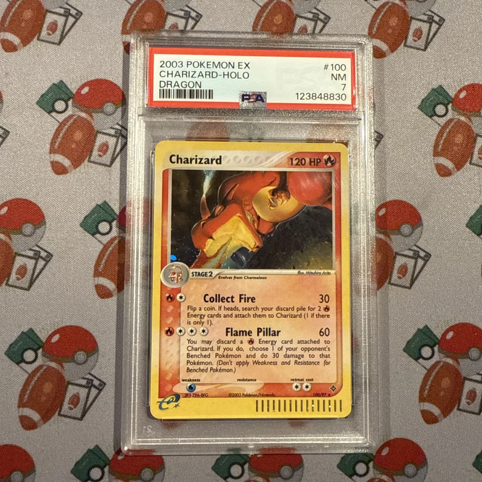 2003 Charizard #100 Charizard-Holo ex Dragon PSA 7 NM Pokemon Graded - Image 1 of 2