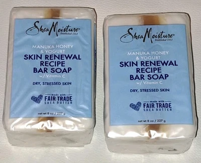 Shea Moisture Manuka Honey and Yogurt Skin Renewal Recipe Bar Soap 8 oz (2 Bars) - Image 1 of 4