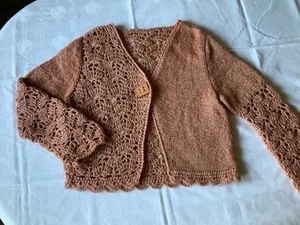 Bolero Strickjacke Gr. 38/40 aprikot Lana Grossa Handarbeit gebraucht wie neu - Bild 1 von 7