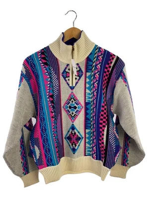 Suéter tejido DESCENTE (grueso) grande, acrílico, multicolor, estampado integral Foto 1 de 4