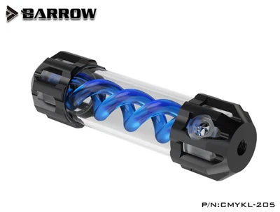 Barrow T-VIRUS Aluminium + Acryl Doppelhelix Reservoir 205 mm CMYKL-205 blau - Bild 1 von 4