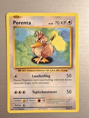 Pokémon Karte Porenta 68/108 NM Pokemon Karte ☆ Evolution Set Deutsch Vintage  - Bild 1 von 4