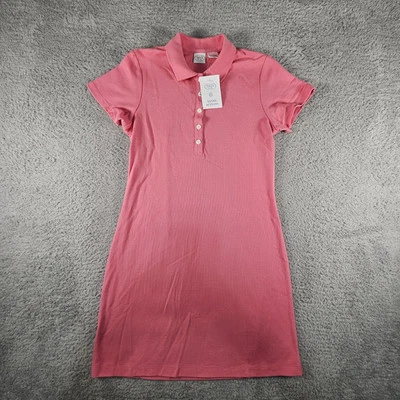 Camiseta Vestido Talbots Niñas 18 Rosa Botón Funda Deportiva Tenis Preppy Picklebal Foto 1 de 4
