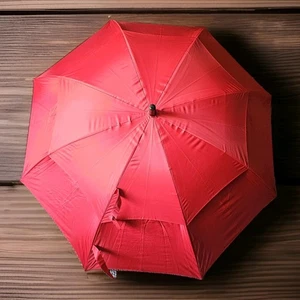 Red Clamp-On UV Umbrella Adjustable Gooseneck Sun Rain Shade Chair Stroller Golf - Picture 1 of 11