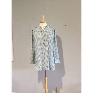 Caslon Langarm 3/4 Knopfleiste hellblau/schwarz/weiß Tunika Größe 1 - Bild 1 von 16