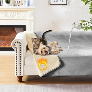 Reversible Couch Cover Waterproof Blanket for Dogs & Cats - Cozy Plush Washab... - Picture 1 of 6