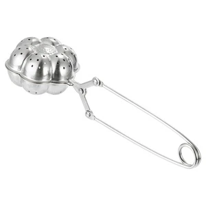 Pumpkins Snap Tea Ball Infuser with Handle, Stainless Steel Tea Strainer, Silver - Picture 1 of 7