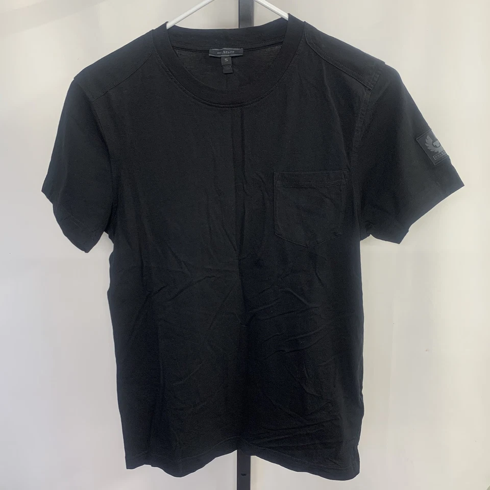 Camiseta Belstaff Masculina Tamanho S Slim Fit Preta Gola Redonda 100% Algodão - Perfeita! - Imagem 1 de 4