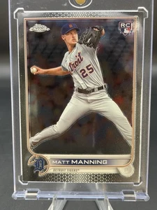 2022 Topps Chrome MATT MANNING (RC) Rookie Card #57 Detroit TIGERS 622e - Picture 1 of 5