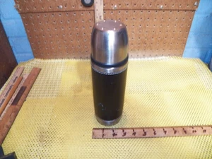 Vintage Leather-Covered Stainless-Steel Insulated Thermos - Picture 1 of 6