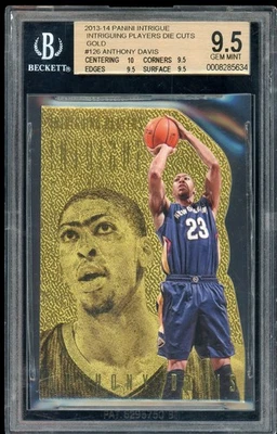 2013-14 Panini Intrigue ANTHONY DAVIS Gold Die-Cut /10 BGS True 9.5 GEM MINT - Image 1 of 2