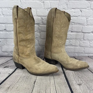 Diamond J (Justin) Stiefel/Herren Gr. 11 EE hellbraun Wildleder Western Style Boots 90er - Bild 1 von 9