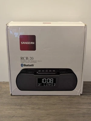 Sangean RCR-20 AM/FM Clock Radio with Bluetooth Brand NEW Open Box!! - Image 1 of 4