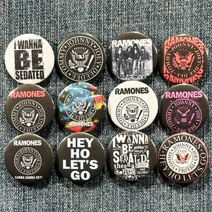 THE RAMONES 70s 80s Music 1.25" Pinback Buttons Classic Punk Rock Band, 12 Pins - Picture 1 of 5