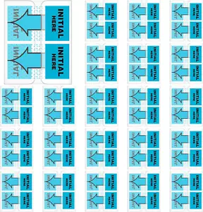 1250 Pcs Sign and Date Flags Here Tabs Initial Notarize Stickers for Office Note - Picture 1 of 12
