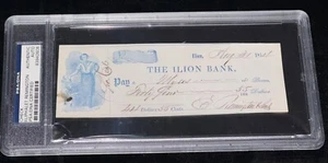 Eliphalet Remington "Remington Arms Founder" signed autographed check PSA Rare!! - Imagen 1 de 5