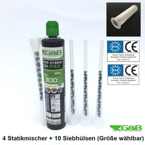 2K Injektionsmörtel Verbundmörtel mit ETA Zulassung Statikmischer Siebhülsen j - Picture 1 of 12