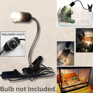 Reptile Heat Lamp Turtle Lizard Adjustable Basking Heating Lamp 110V-130V(Black) - Picture 1 of 10