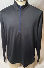 Callaway Golf Long Sleeve 1/4 zip Black Blue Jacket Shirt Size Medium ~ Used