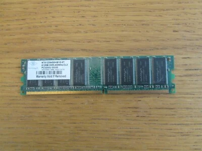Nanya NT512D64S8HB1G-5T (512MB DDR PC3200U 400MHz DIMM 184-pin) Memory - Image 1 of 3