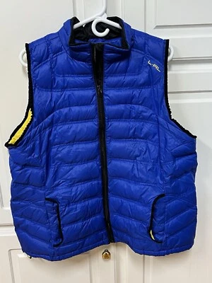 Lauren Ralph Lauren Women's Full Zip Vest XL Royal Blue & Bright yellow - Image 1 of 4
