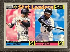 1996 UD Collector's Choice Silver Signature ⚾ #5 KENNY LOFTON / QUILVIO VERAS ⚾