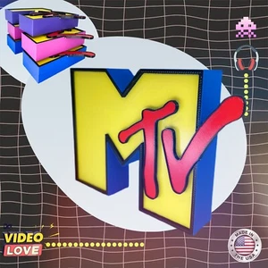 Letrero de decoración con logotipo de MTV - Imagen 1 de 12
