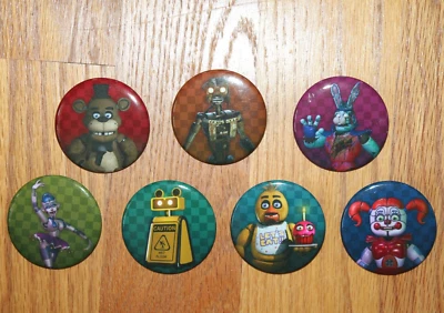 FNAF PAX West 2024 Five Nights Freddys 10th BIRTHDAY Button Pin lot bundle set 7 - Image 1 of 4