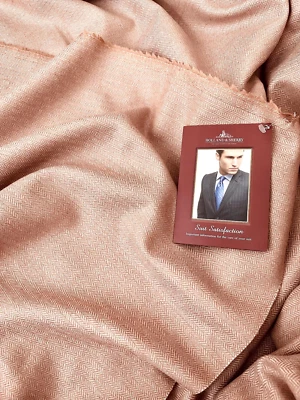 Holland & Sherry Salmon Pink Wool Fabric | 1.80 yd | UK - Image 1 of 4