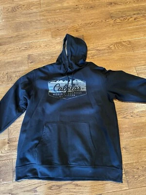 Cabelas Hoodie Mens Size XL Black Sweatshirt - Image 1 of 3