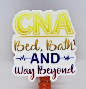 CNA Bath Beyond Badge Reel ID Holder Student ER Med Surge Telemetry Oncology ICU - Picture 1 of 2