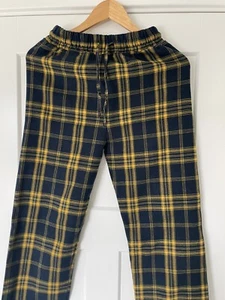 Norte Dame gelb & marineblau gestreifte Damenhose Größe Small gerade "Markenlos" - Bild 1 von 6