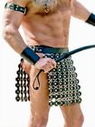 Mens Gladiator kilt Larp Leather Skirt Steampunk costume party Scottish outfit