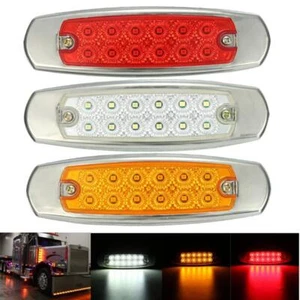 2-40X 12V Marker LIGHTS LED Amber Red Truck Trailer RV Oval Clearance Side Lamp - Picture 1 of 11