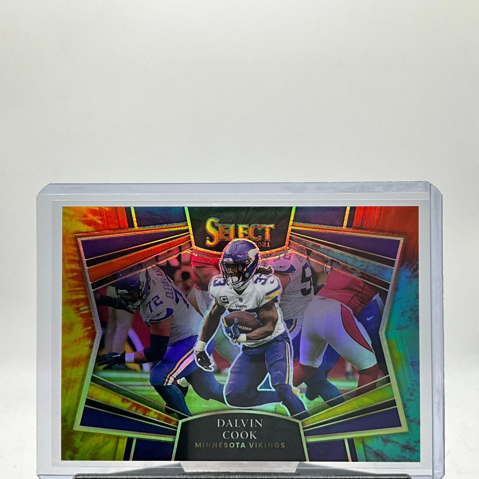 2021 Panini Select Dalvin Cook Snapshots Tie-Dye Prizm #/25 Vikings #SS-17
