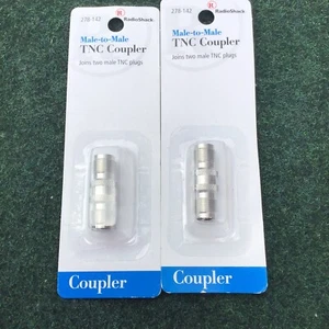 Radio Shack TNC Coupler Joins 2 Male TNC Plugs 278-142 Set Of 2 - Picture 1 of 3