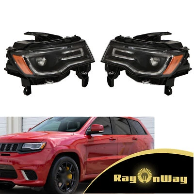 Faros ocultos/xenón carcasa negra izquierda+derecha para Jeep Grand Cherokee 2019-2021 Foto 1 de 4