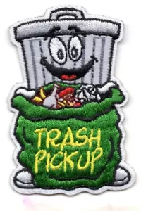 TRASH PICKUP Iron On Patch Clean Up - Picture 1 of 1